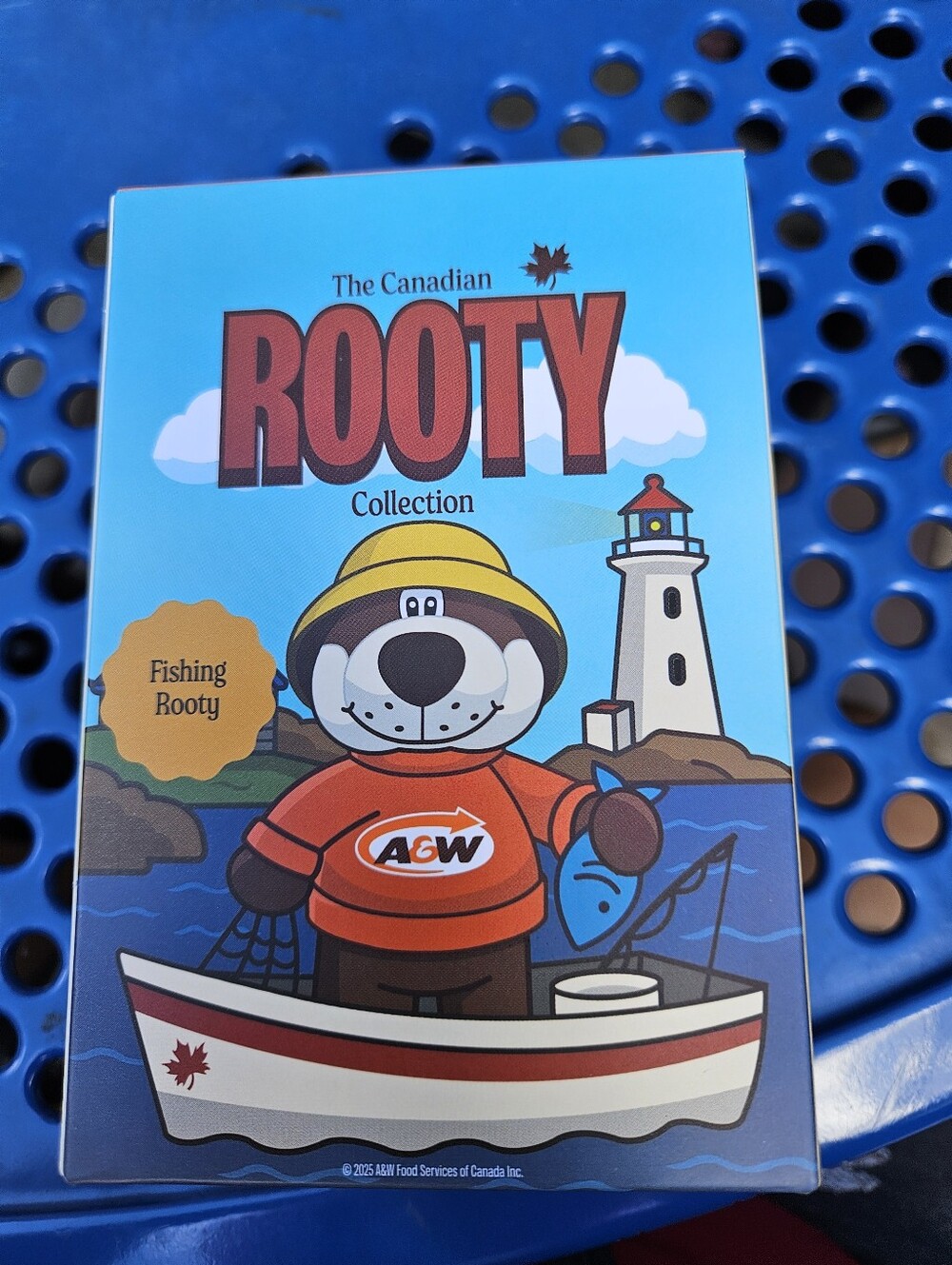 A&W The Canadian Rooty Collection - Blue Fishing Rooty Plush Keychain